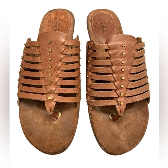 Latigo Anthropology Winnie Wedge Heel Sandals Size 8 M - GUC - Picture 1 of 8